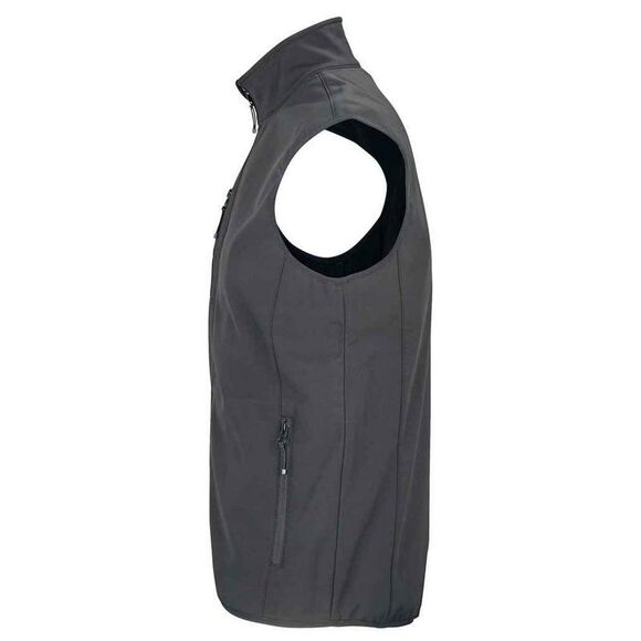 SOLS Mens Falcon Softshell Recycled Body Warmer / Charcoal - Picture 2 of 3